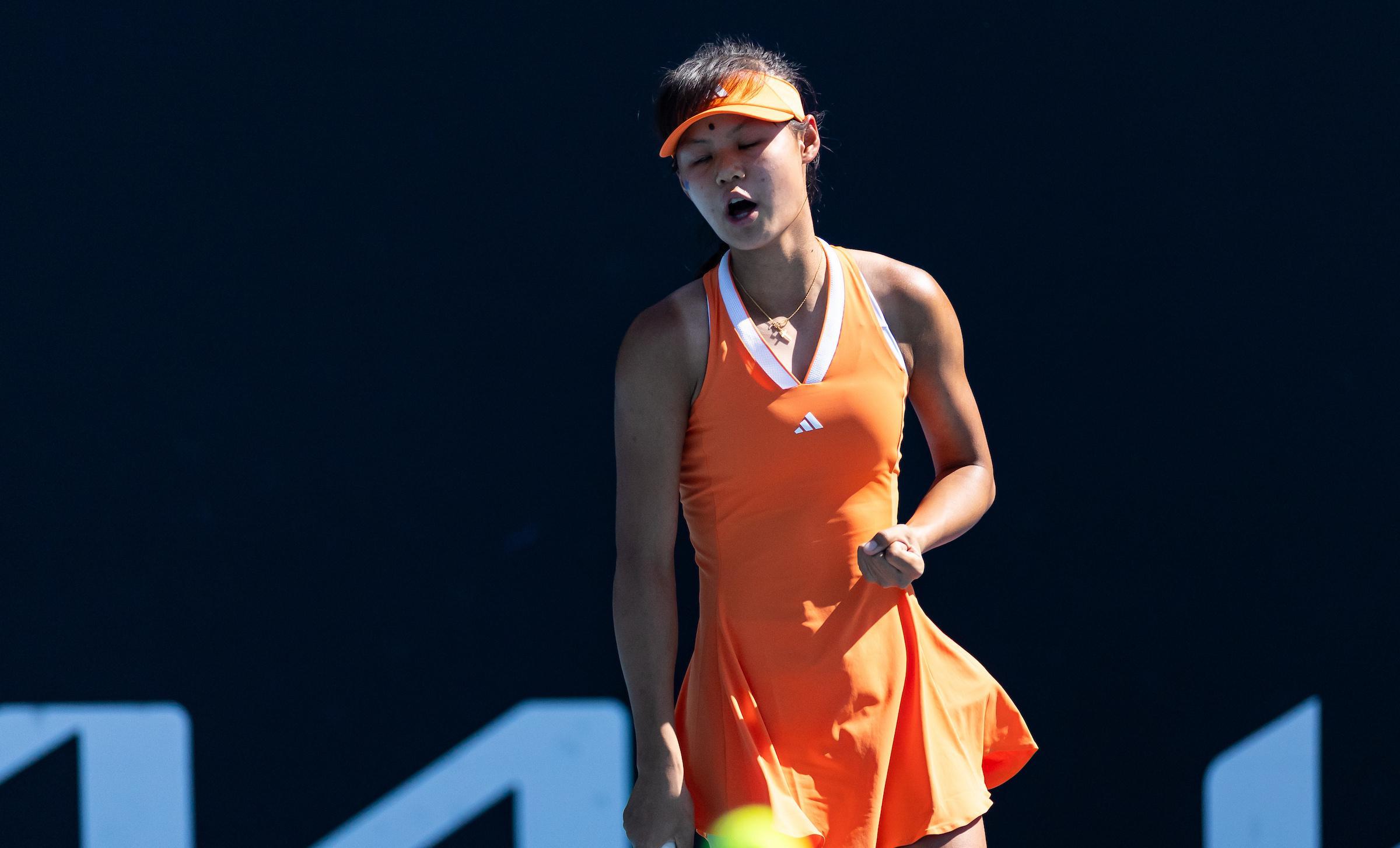 华体会 hth-2-0夺15连胜!中国网球15岁天才少女进8强:边哭边扫追赶郑钦文?